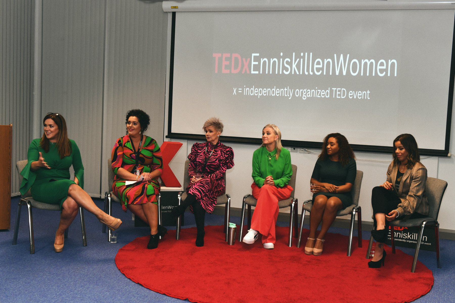 Jaqueline on a panel with other speakers